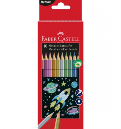 Ξυλομπογιές Faber-Castell 10  μεταλλικών χρωμάτων  